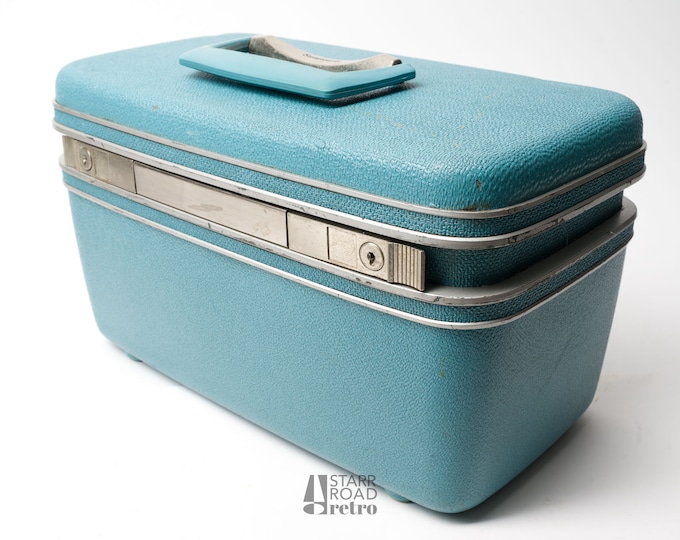 Vintage Train Case Blue Samsonite AS IS Etsy