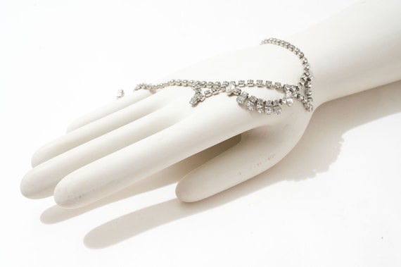 Collier Tour De Cou Argenté Et Strass - Vintage - Sans Marque