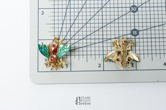 Pair of Bug Brooches, Vintage, Scatter Pins - image 10