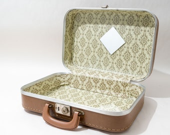 Vintage Travel Case, Suitcase, Small, Brown