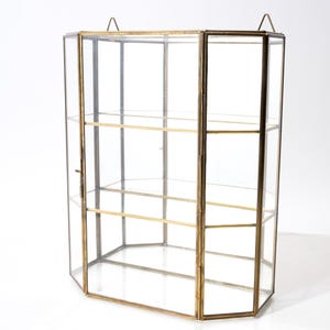 Vintage Brass Glass Shelves Display - Etsy