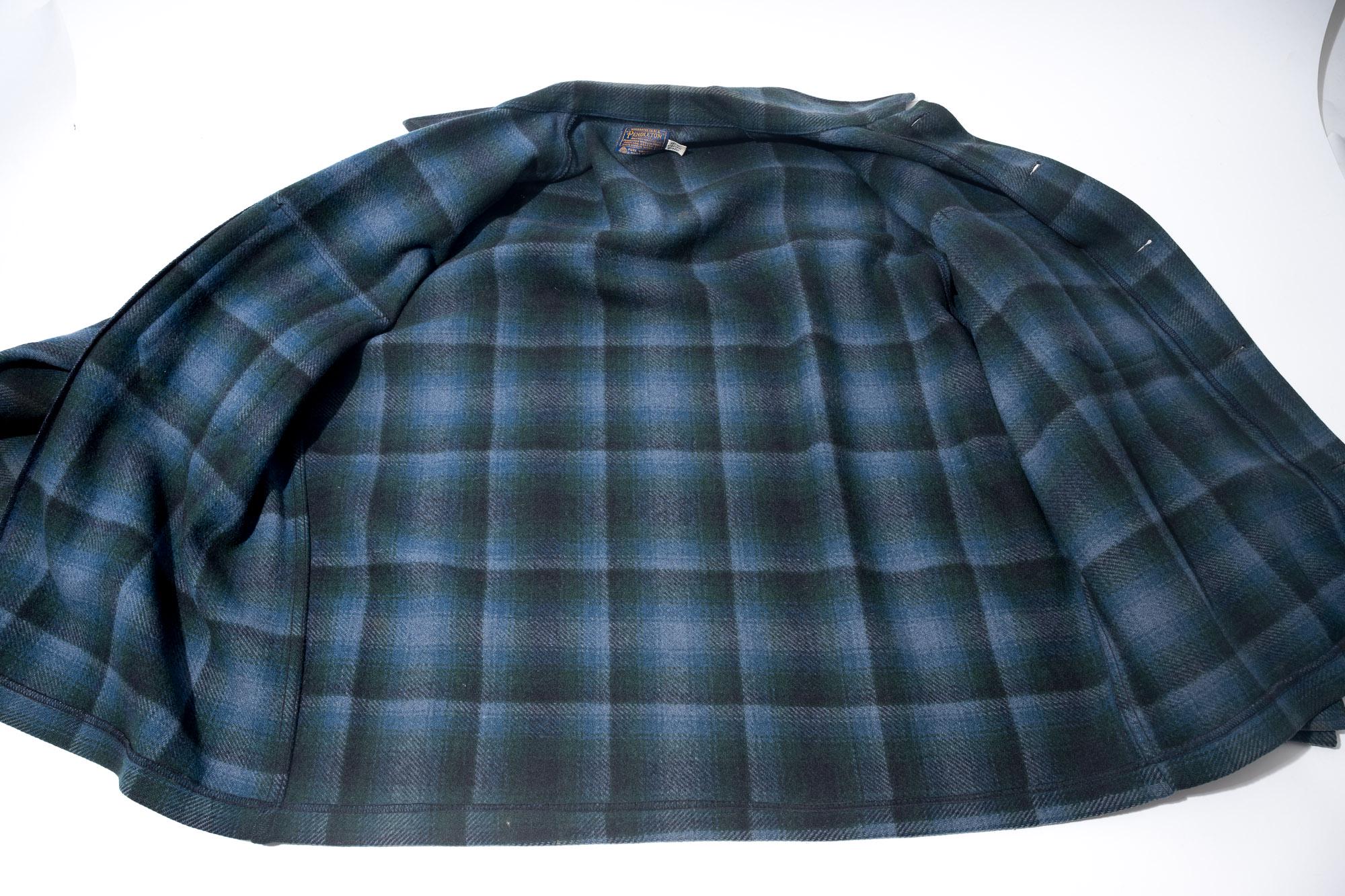 PENDLETON / コート/L/ウール/BLU/チェック ヴィンテージ ペンドルトン ウールジャケット、コート、ブルーチェック