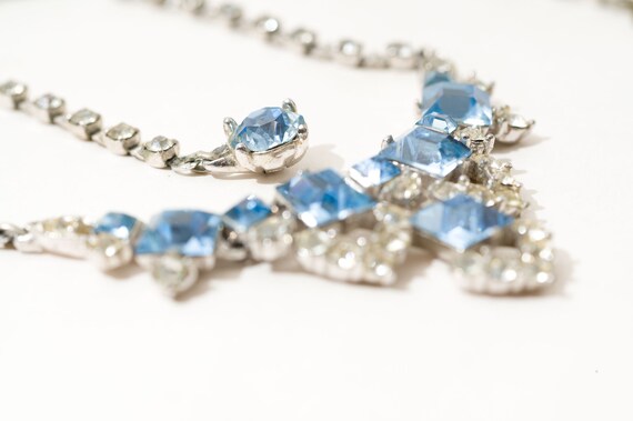 Vintage Rhinestone Necklace and Earrings Set, Sig… - image 8