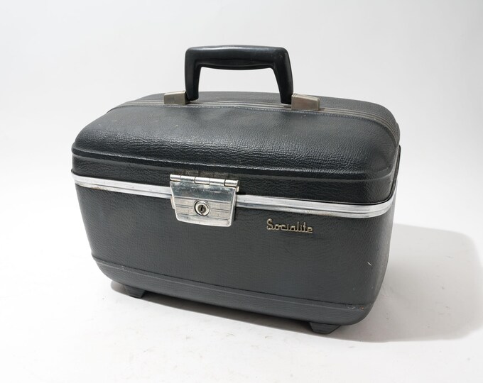 Compass Train Case Vintage Train Case, Black, Hard Shell, Socialite - Etsy