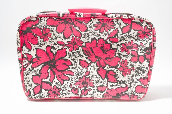 Vintage Floral Suitcase, Mod, Pink - image 5