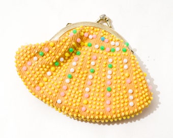 Vintage Beaded Coin Purse, Change Purse