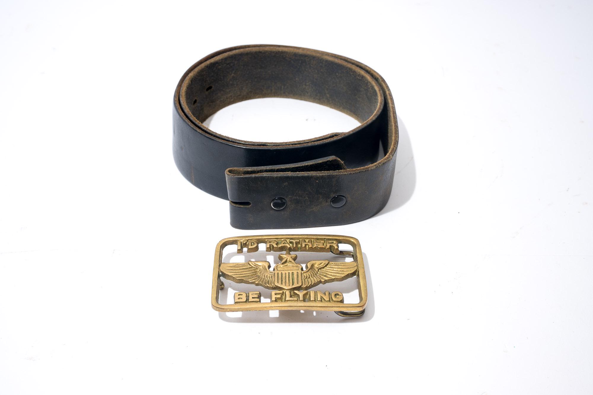 Vintage 1974 I\'d Rather Be Flying Belt Buckle Vintage I main image 3
