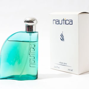 Vintage Nautica Cologne-spray, groene fles, fles van 3,4 ounce (sommige gebruikt)