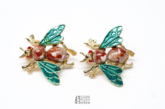 Pair of Bug Brooches, Vintage, Scatter Pins - image 7