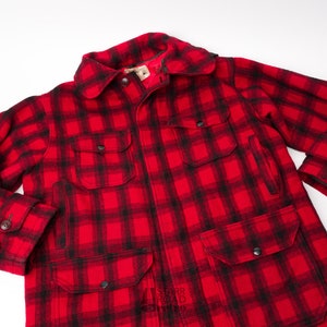 Vintage Woolrich Hunting Jacket, Wool, Red, Plaid