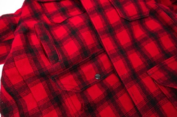 Vintage Woolrich Hunting Jacket, Wool, Red, Plaid - image 10