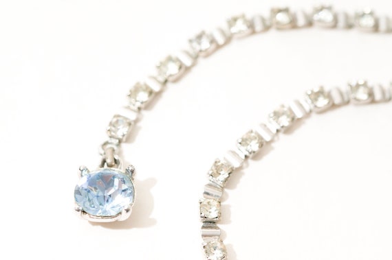 Vintage Rhinestone Necklace and Earrings Set, Sig… - image 5