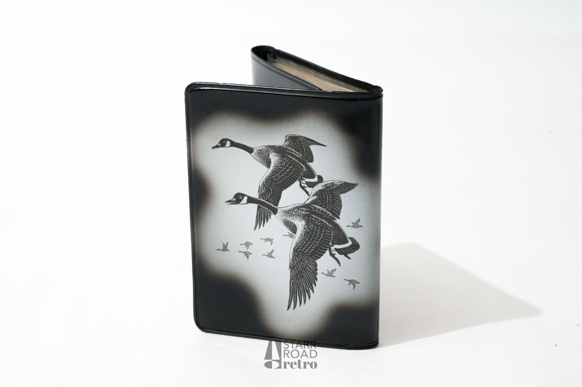 Vintage Vinyl Wallet, Geese Graphic, Safety Award for Hamar Coal Mine