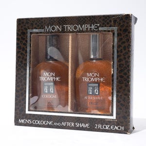 Vintage Mon Triompe Geschenk Set, Köln, After Shave, J.B. Williams, 2 Unzen Flaschen