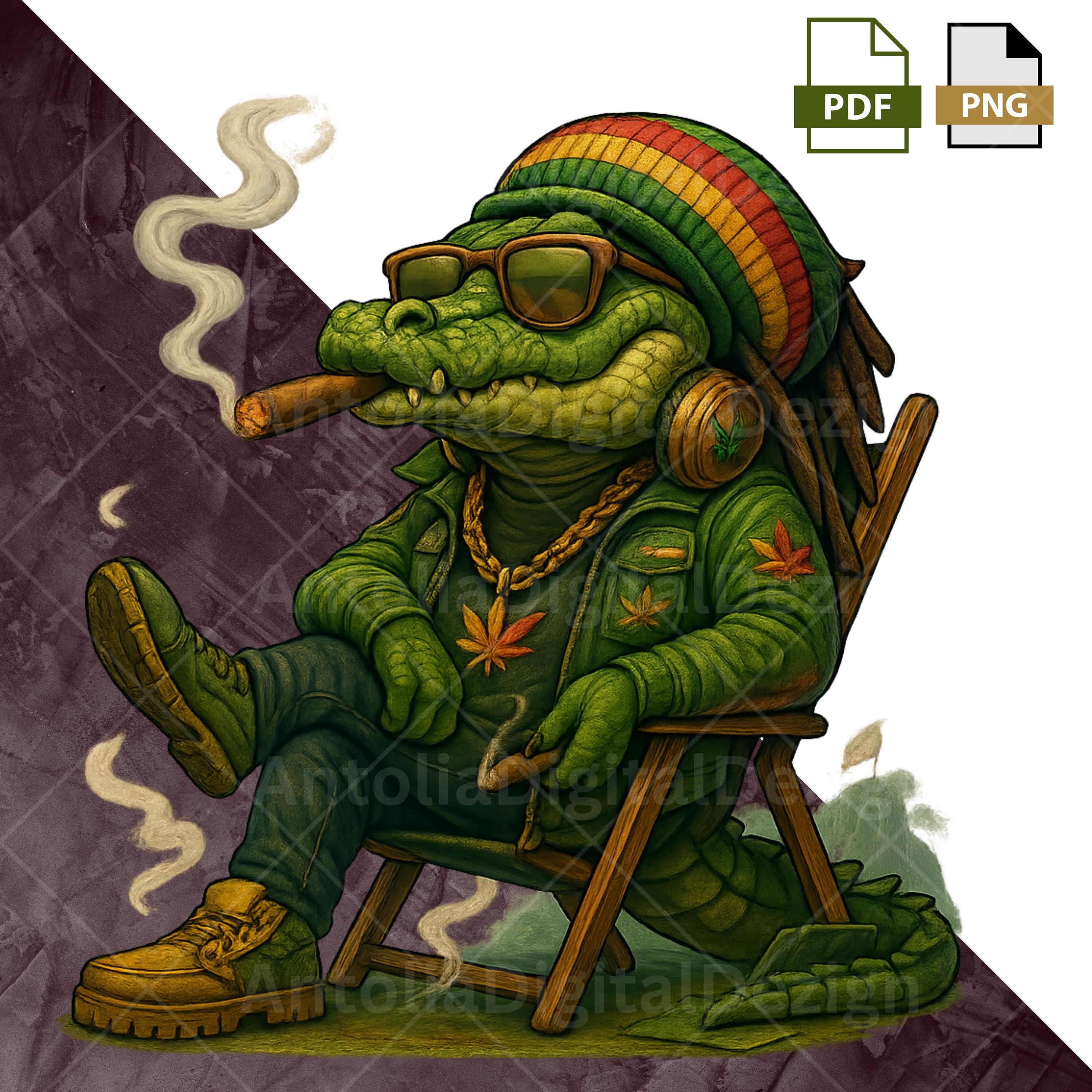 alligator smoking a cigarette Smoking Crocodile