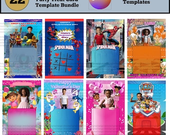 Kids Valentine's Day Jumbo Treat Card Template, (22) 11 x 17, Valentine's Day Treat Card or Birthday Treat Cards. Canva Editable Template