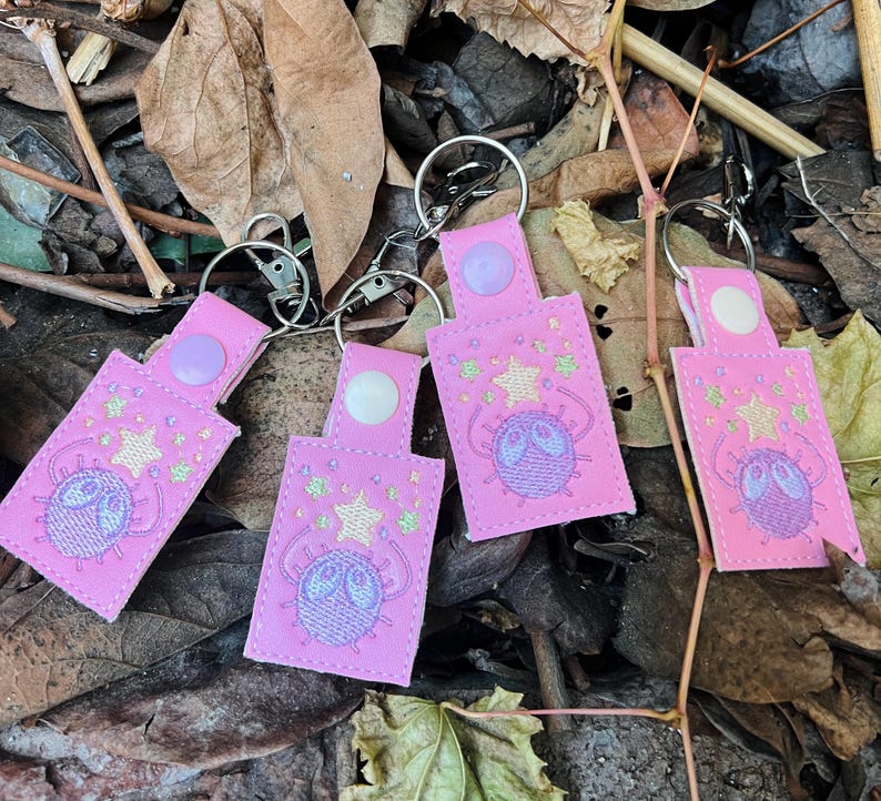 Keychain Spirit Box Spirited Away Keychain Lavender Pink Embroidered Art Spirit Soot - Etsy
