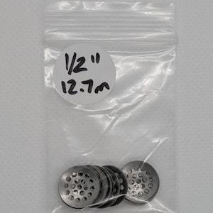 Filtros de cachimbo de titânio - Filtros premium para fumar tabaco, de longa duração, vários tamanhos disponíveis, conjunto com 12