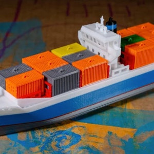Large Container ship with containers