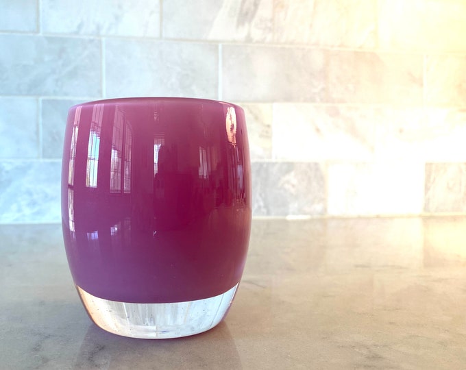 Glassybaby Votive Holder, bff Mauve Pink, Pink, Vintage, Pretriskelion