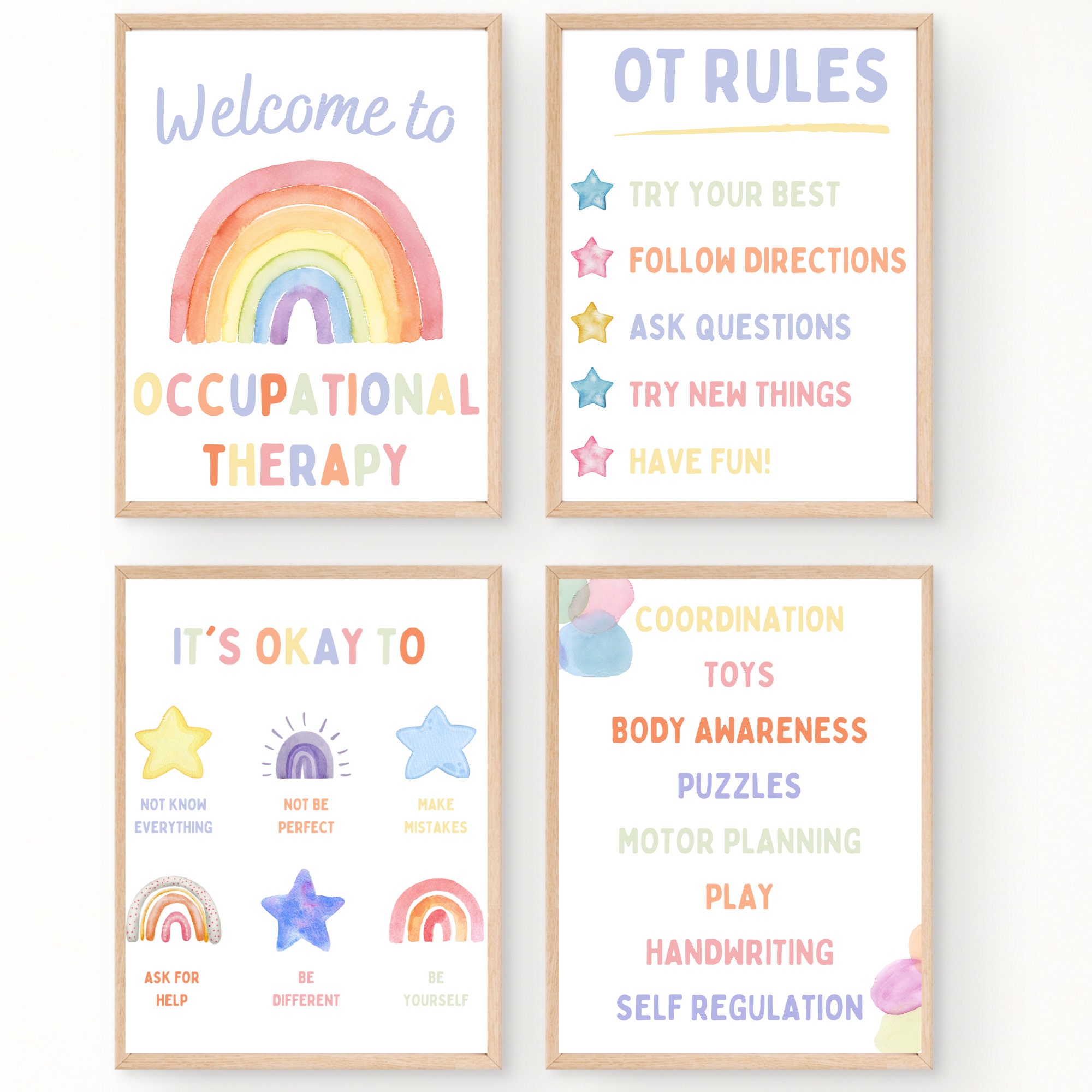 Occupational Therapy Poster Bundle 4 Occupational Therapy - Etsy