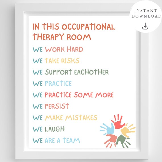 Occupational Therapy Poster Occupational Therapy Printable - Etsy UK