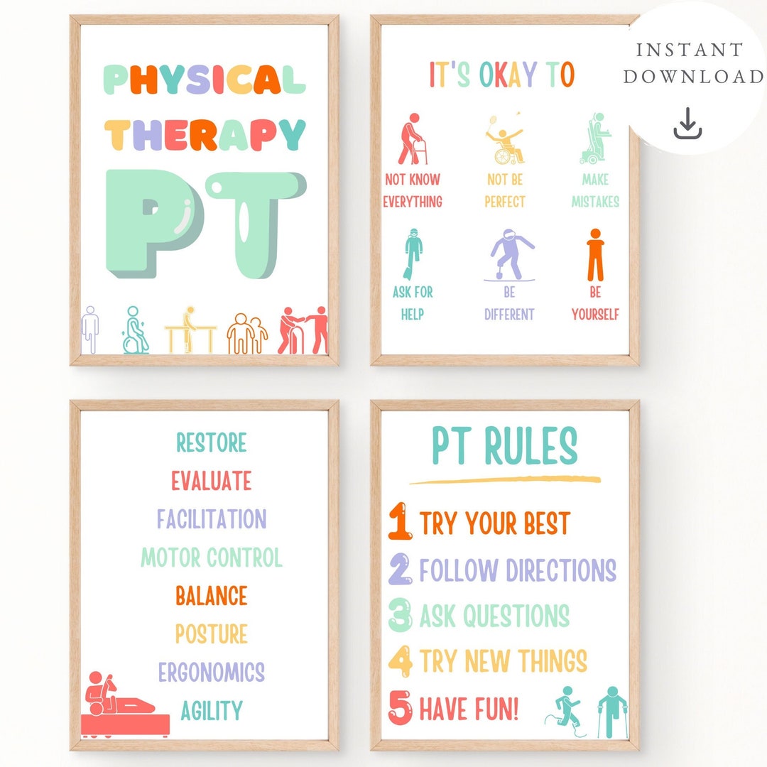 Physical Therapy Decor Bundle 4 Physical Therapy Prints Physical