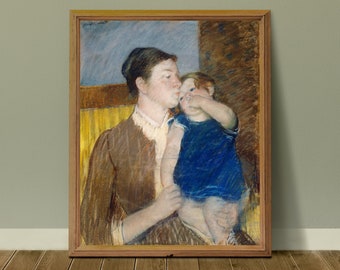 Mother and Child in Blue