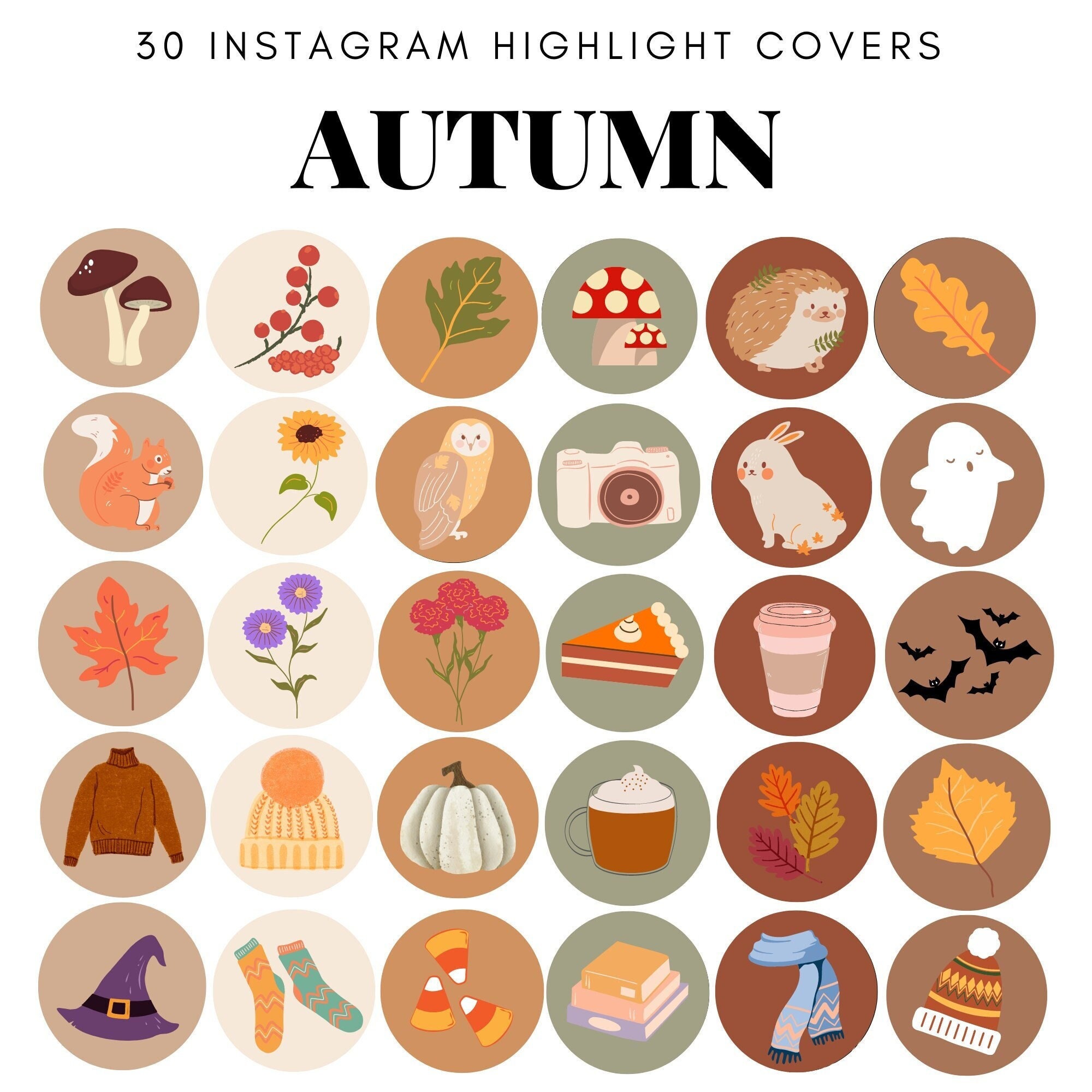 Autumn Instagram Highlight Cover Icons 44 Line Art Highlight -  Norway