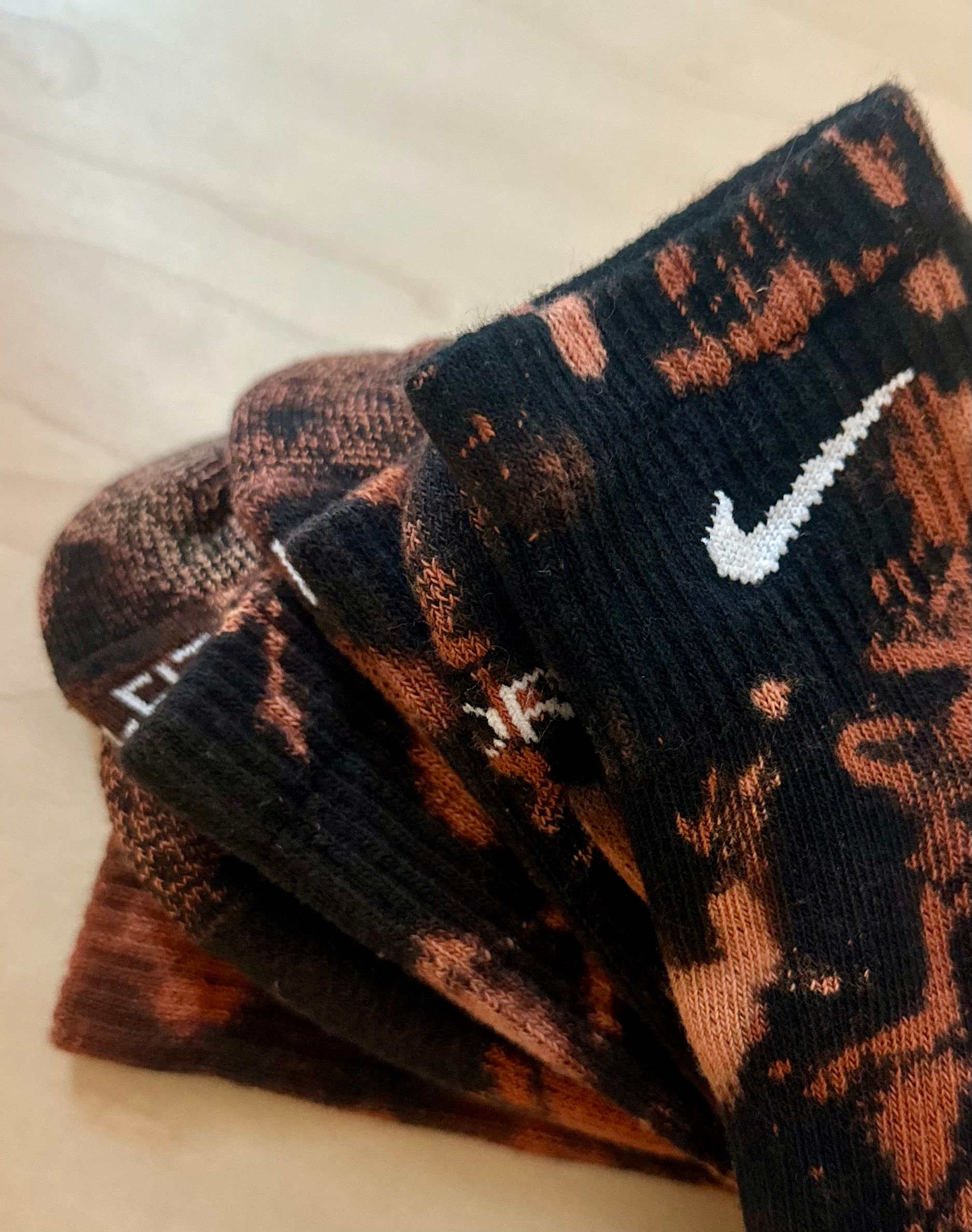 bleach tie dye nike socks