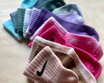 Tie-Dye Nike Socks | Toddler | Individual Pairs or Packs | Hand-Dyed Socks | Multi-Color Gender Neutral