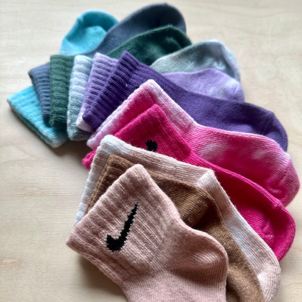 Tie-Dye Nike Socks | Toddler | Individual Pairs or Packs | Hand-Dyed Socks | Multi-Color Gender Neutral