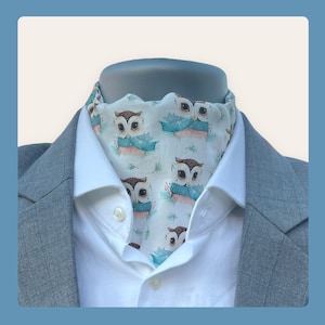 Cravatta Ascot in popeline di cotone / Cravatta a farfalla
