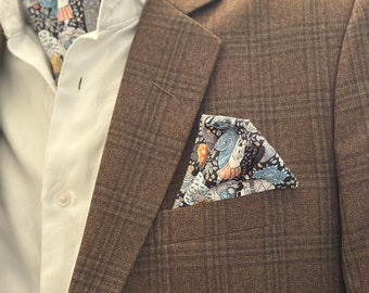 Corbatón de algodón suave con estampado de ardilla: corbata Ascot original, prenda unisex de inspiración vintage