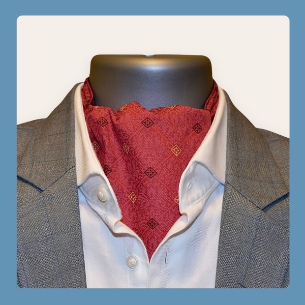 Balete Designs Cravat in Ruby red  | Ascot | Ascot For Men | Cravat | Cravat for Men