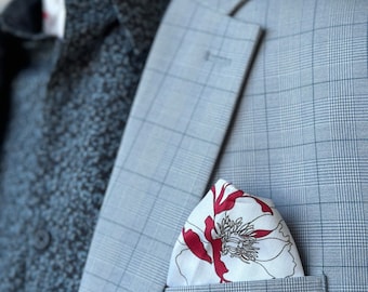 Corbatón de seda suave con estampado floral de lujo: elegante corbata Ascot, prenda unisex de inspiración vintage.