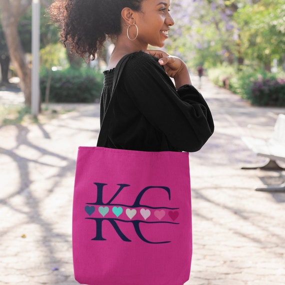 Vibrant Ombre Heart KC Kansas City Love Everyday Tote Bag With 