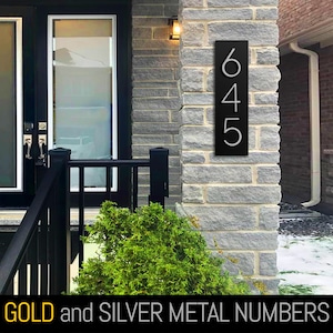 Metal House number | House numbers | Modern Address sign with METAL numbers | House number plaque | Housewarming gift | Outdoor house number