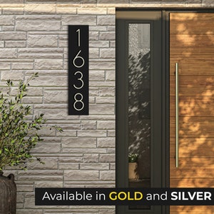 Metal House number | House numbers | Modern Address sign with METAL numbers | House number plaque | Housewarming gift | Outdoor house number
