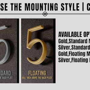 House numbers for outdoor | Gold Metal house numbers | House number plaque | Housewarming gift | Gold Outdoor house number