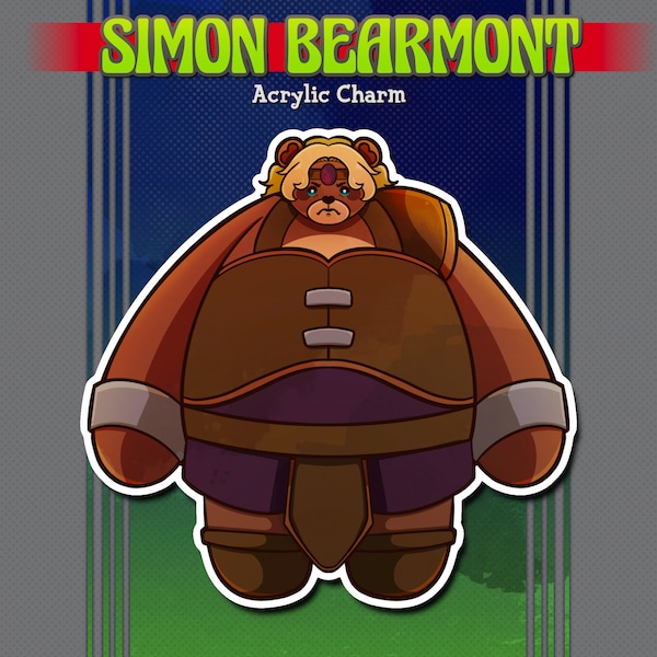 Simon Bearmont 4” Acrylic Charm