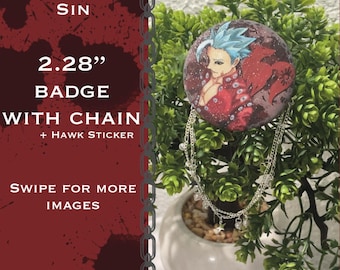 Los siete pecados capitales: Insignia/Pin del pecado de la prohibición del zorro