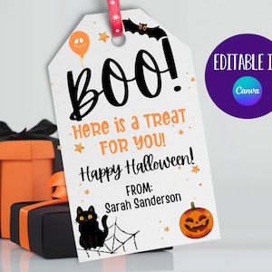 Halloween Favor Tags, Boo Gift Tags, Trick Or Treat Favor Tags, Treat Bags, Printable Halloween Tags, Halloween Party Favor, Boo Gift Tags