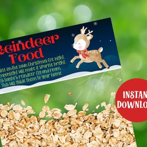 Reindeer Food Treat Bags, Christmas Toppers REINDEER0520 – Bailey Bunch  Designs