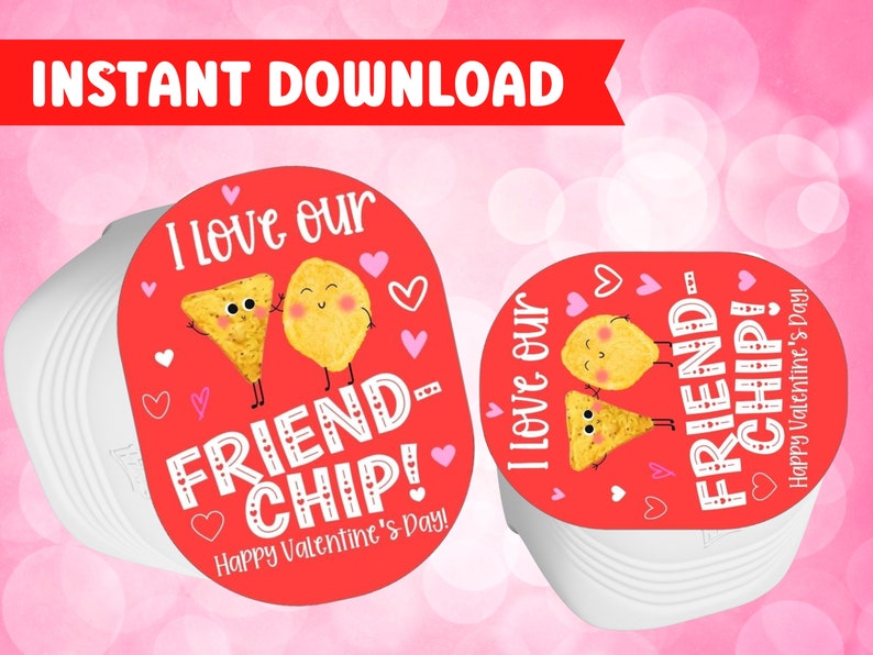 Valentine Chip Labels Chips Kids Valentine Printable Etsy