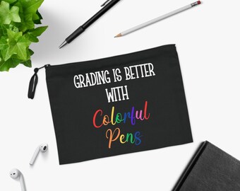 Grading is Better With Colorful Pens Pencil Case
