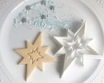 North star cookie cutter, Christmas star cookie cutter, polymer clay cutter, unique Christmas cookie cutter, religious holiday cutter