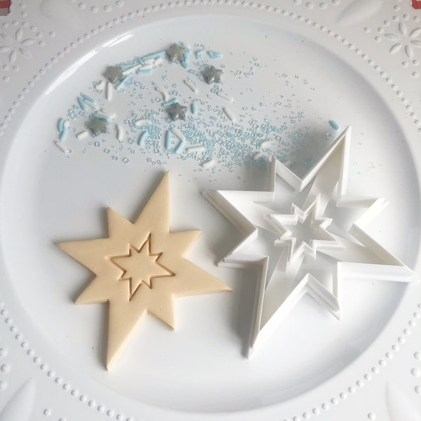 North star cookie cutter, Christmas star cookie cutter, polymer clay cutter, unique Christmas cookie cutter, religious holiday cutter
