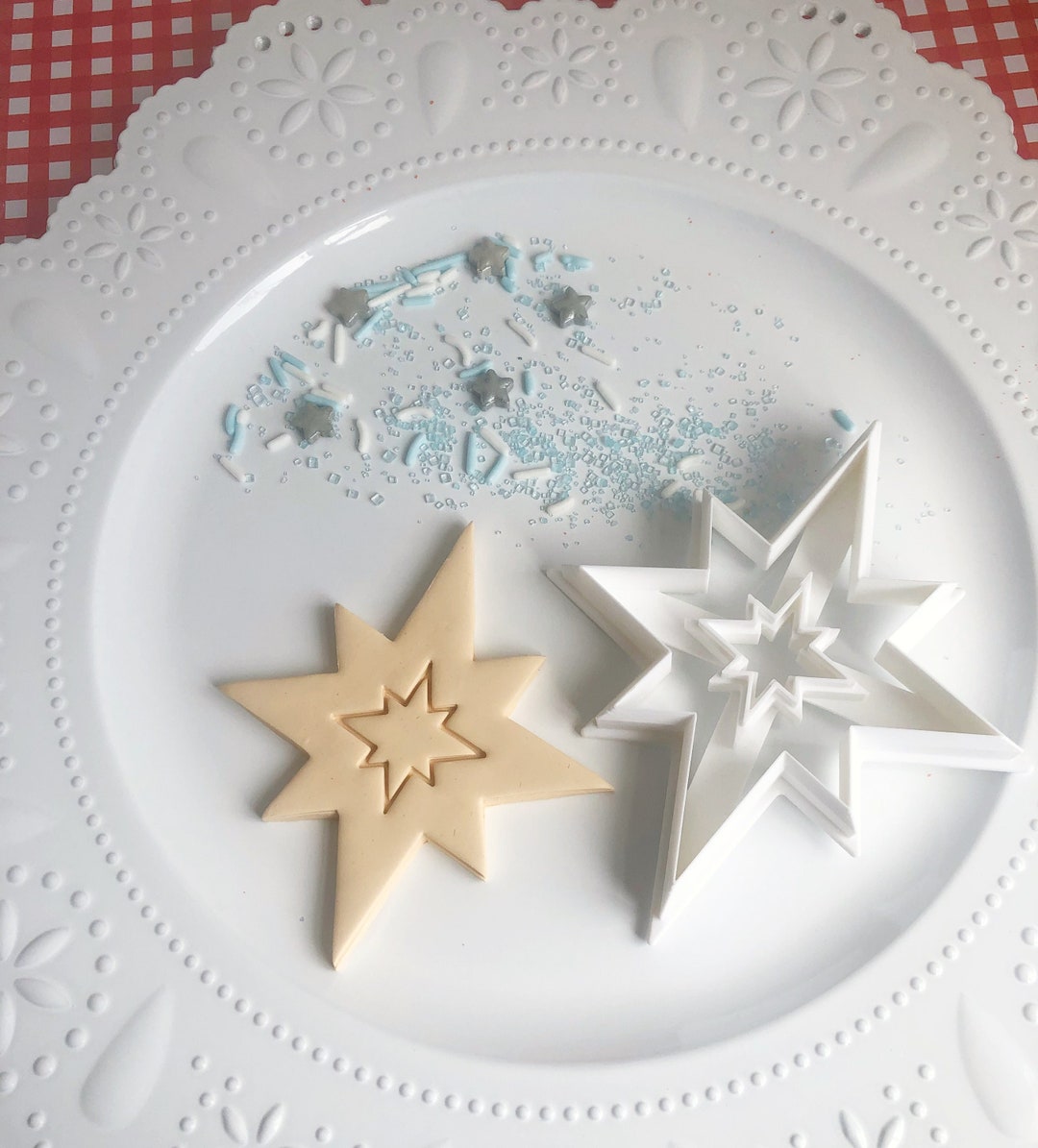 North Star Cookie Cutter, Christmas Star Cookie Cutter, Polymer Clay