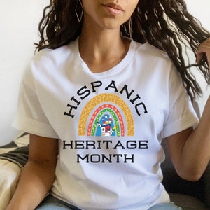 Hispanic Heritage Month Shirt, Latinx Tee, Guatemalan Shirt, Hispanic Heritage Apparel, Hispanic Heritage Rainbow Shirt, Spanish Tee